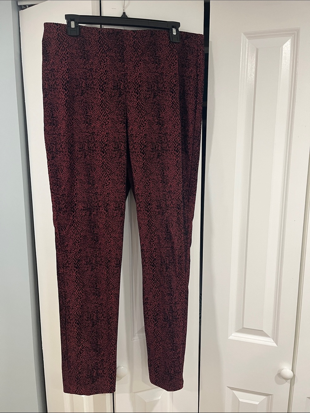 Dark red and black Alfani Velvet Pants